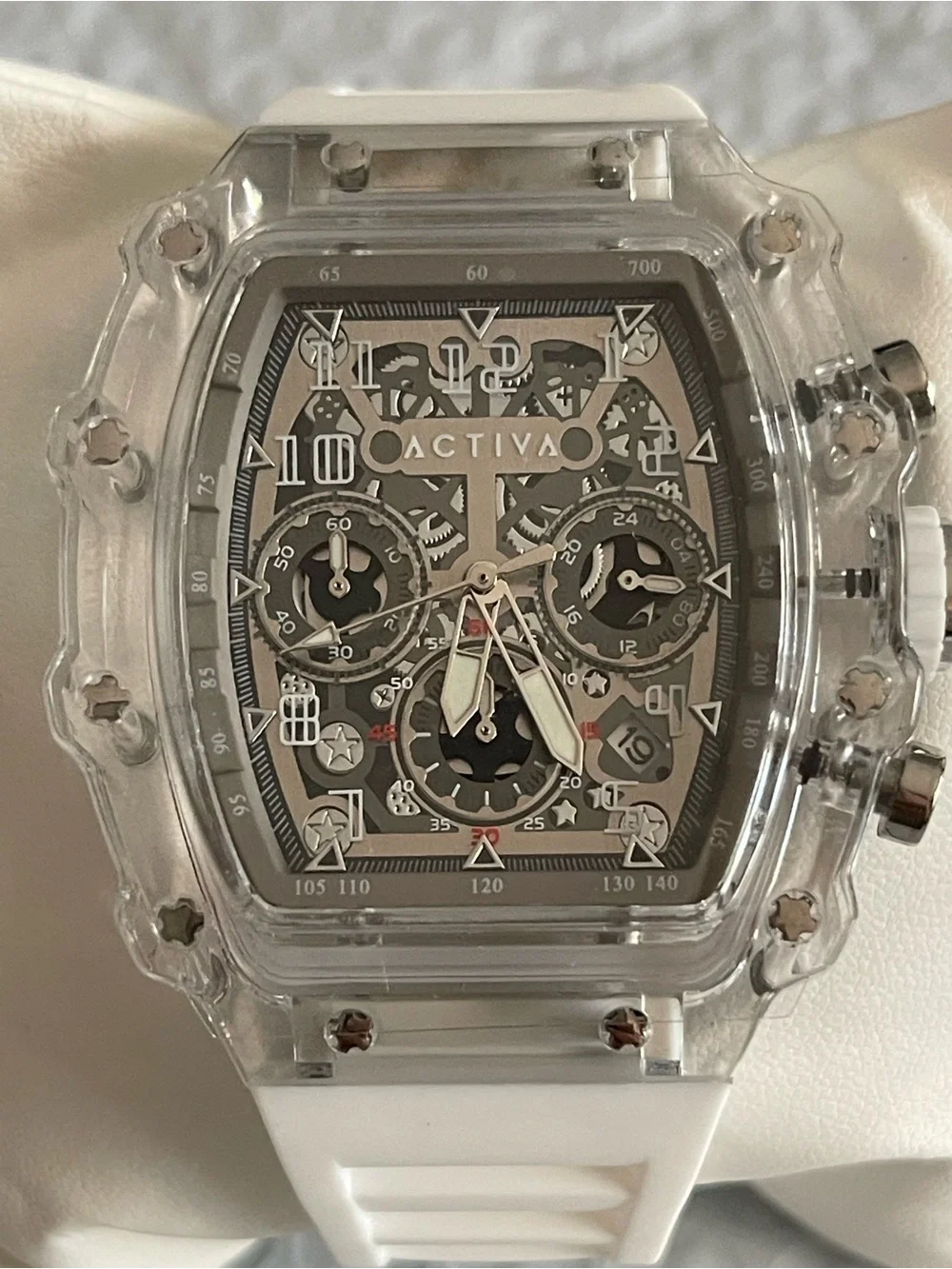 Activa Fury X Invicta Men's Watch w/ Skeleton Dial - 44.3mm, White (ACW2305-004)